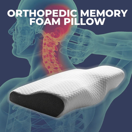 Oreiller orthopédique profilé en mousse à mémoire de forme pour les douleurs cervicales