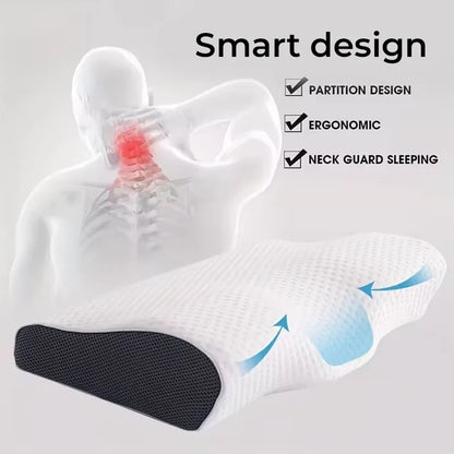 Oreiller orthopédique profilé en mousse à mémoire de forme pour les douleurs cervicales