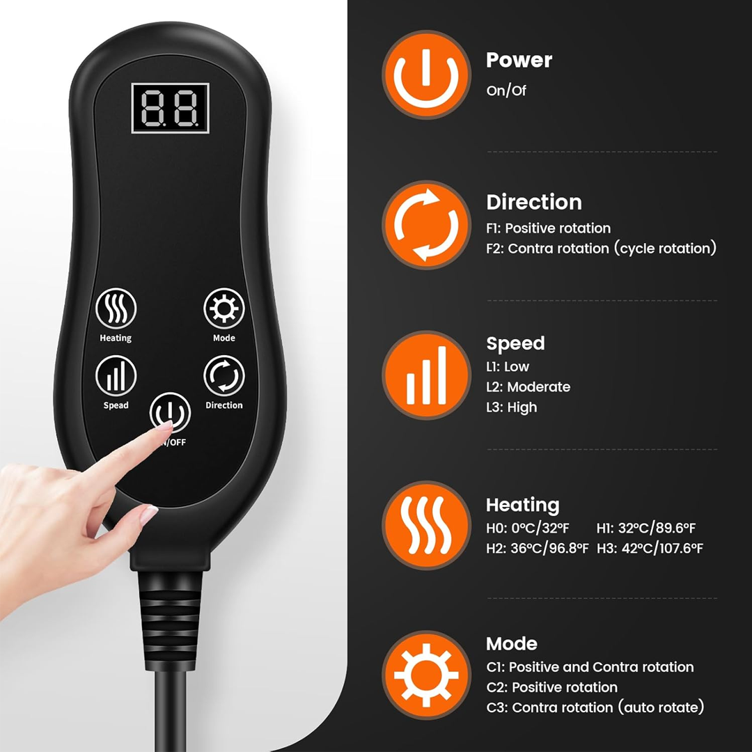 Masseur électrique chauffant pour le cou et le dos